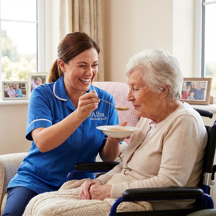 Nurse feeding snr member.